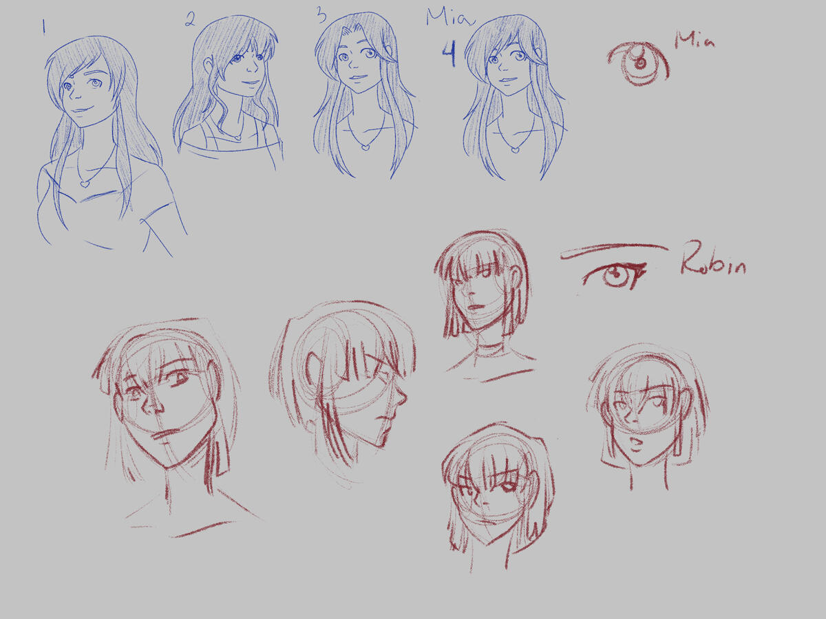 Mia & Robin concept art Mia & Robin concept art